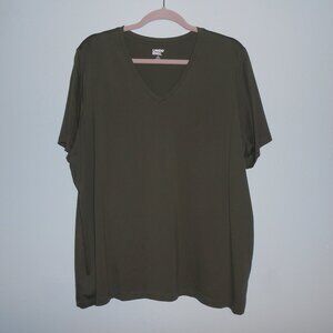 Lands' End Supima cotton V neck short sleeve T shirt top